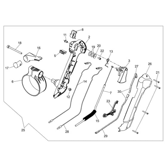 BV 901 - Oleo-Mac Blower Handle Diagram