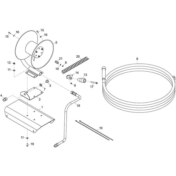 Belle BWX 15-250 - Hose Reel Assembly