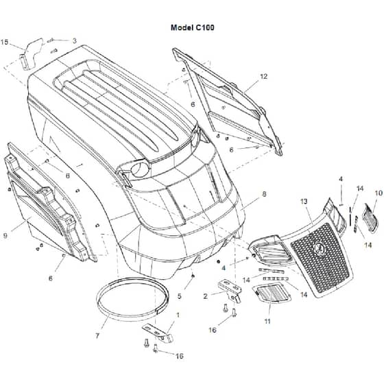 Countax C100-2Wd Fr730 - From 01-03-2022 - 03 Bonnet C100