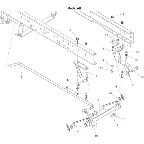 Countax C100-2Wd Fr730 - From 01-03-2022 - 20 Deck Lift Front Cradle