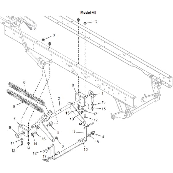 Countax C100-2Wd Fr730 - From 01-03-2022 - 21 Deck Lift Rear Cradle