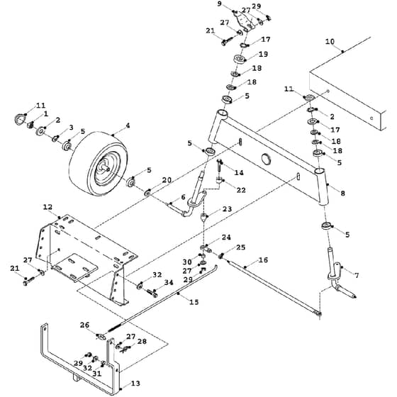 Countax C300 - From 01-01-1996 To 01-01-2003 - 1 Front Axle Mk1 Pre 90326