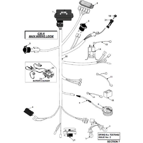 Countax C30H - From 01-01-2007 To 31-12-2010 - 07 Wiring Loom