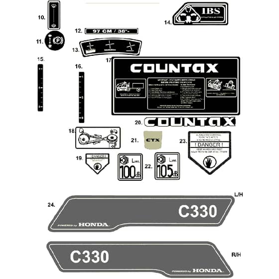 Countax C330 - From 01-01-2008 To 31-12-2011 - 11 Decals
