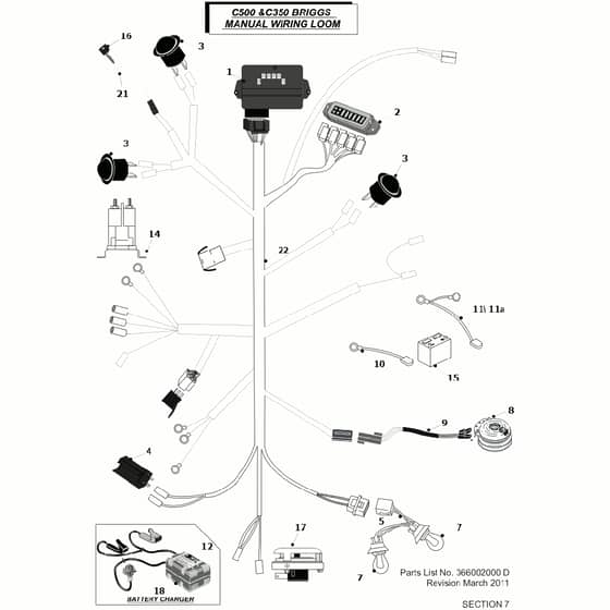 Countax C350H - From 01-01-2011 To 31-12-2011 - 8 Wiring Loom