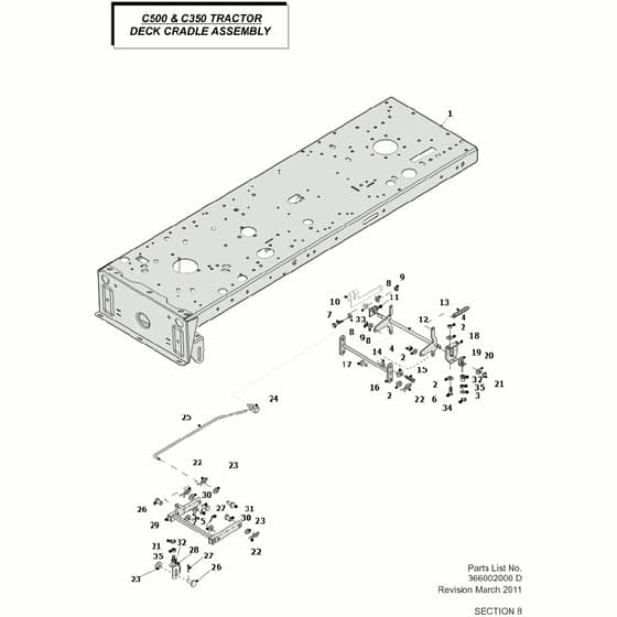 Countax C350H - From 01-01-2011 To 31-12-2011 - 9 Deck Cradle