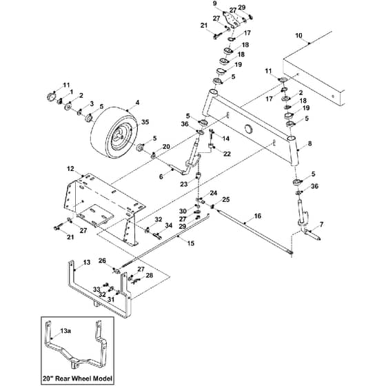 Countax C400 - From 01-01-1996 To 01-01-2003 - 2 Front Axle Mk2 Post 90326