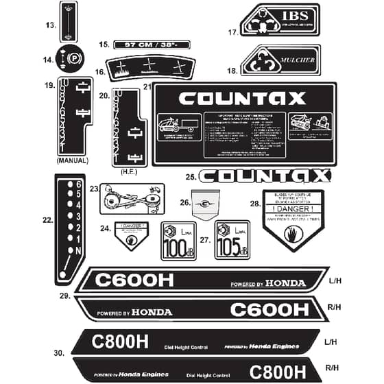 Countax C400 - From 01-01-2004 To 01-01-2009 - 9 Decals