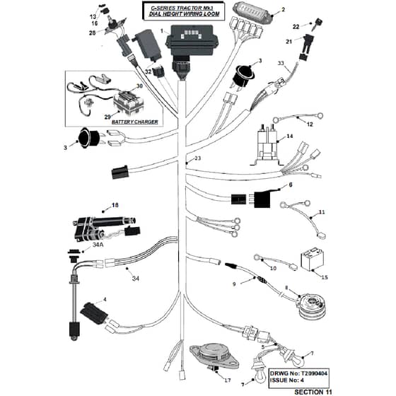 Countax C400 - From 01-01-2008 To 31-12-2008 - 11 Dial Height Wiring Loom