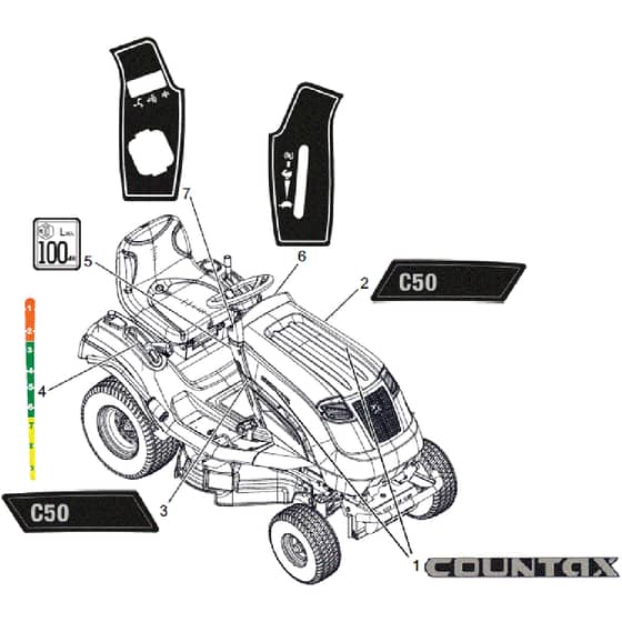 Countax C50-2Wd Fr730 - From 01-03-2022 - 31 Style Decals C50