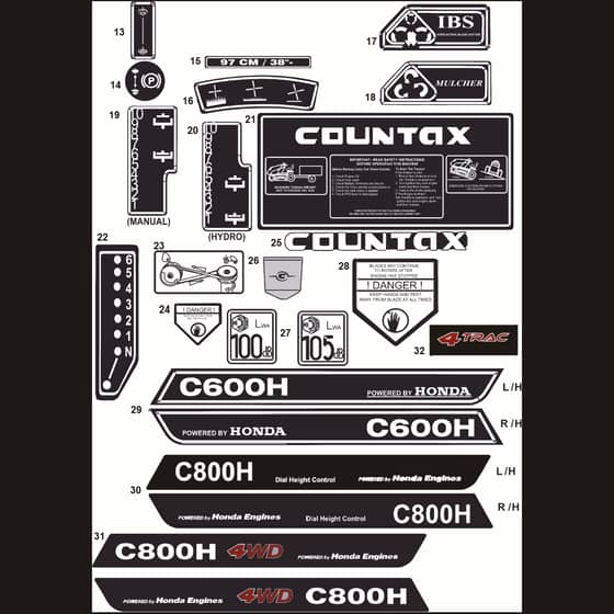 Countax C600 4Wd - From 01-01-2006 To 01-01-2008 - 13 Decals