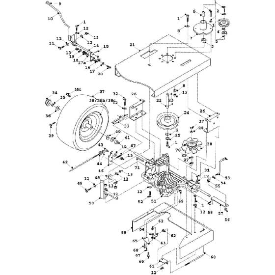 Countax C600 - From 01-01-2003 To 01-09-2003 - 13 K55 Tuff Torq Transmission Mk1 Pre 90326