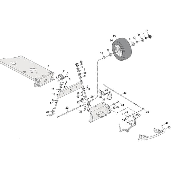 Countax C600 - From 01-01-2004 To 01-01-2009 - 1 Front Axle
