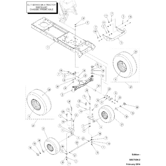 Countax C60 - From 01-02-2014 To 01-06-2014 - 2 Chassis And Front Axle