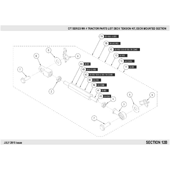 Countax C60 - From 01-07-2015 To 01-02-2016 - 13 Deck Tension Kit