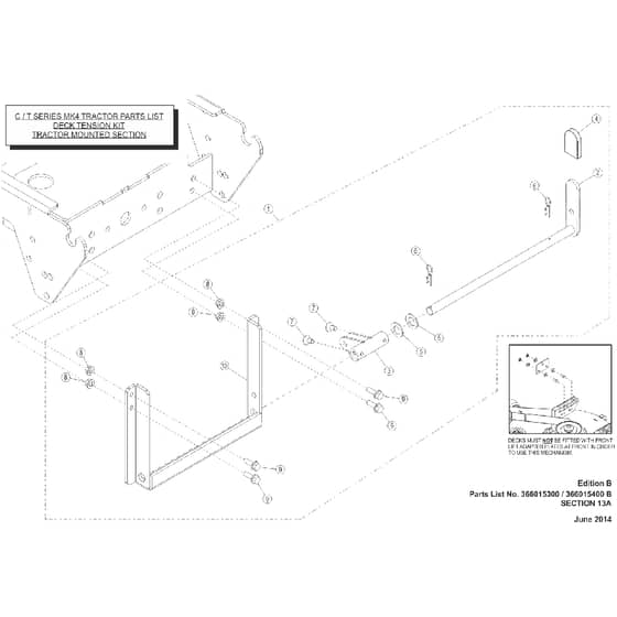 Countax C60 - From 01-10-2014 To 01-07-2015 - 12 Deck Tension Kit
