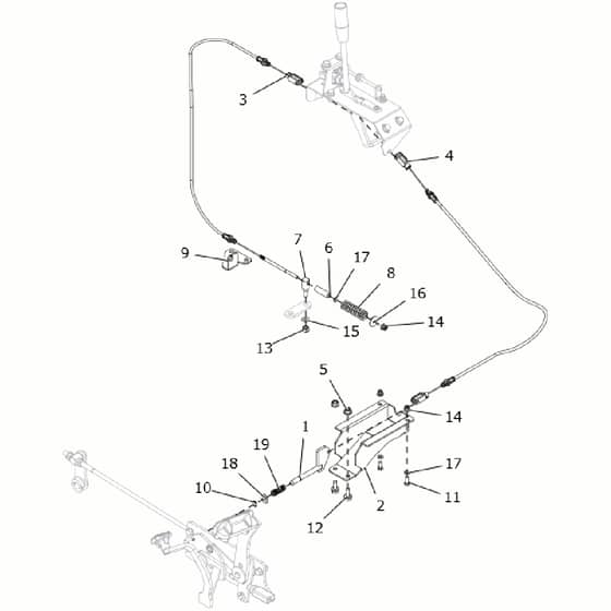 Countax C60 - From A0328984 06-04-2016 - 16 Hand Brake Cable