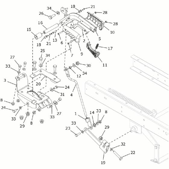 Countax C60 - From A0328984 06-04-2016 - 19 Deck Lift Handle
