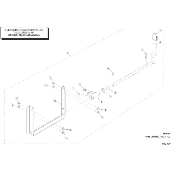 Countax C60 Deck Tension Kit - - 01 Deck Tension Kit Tractor Cradle