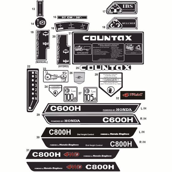 Countax C800 4Wd - From 01-01-2006 To 01-01-2008 - 13 Decals