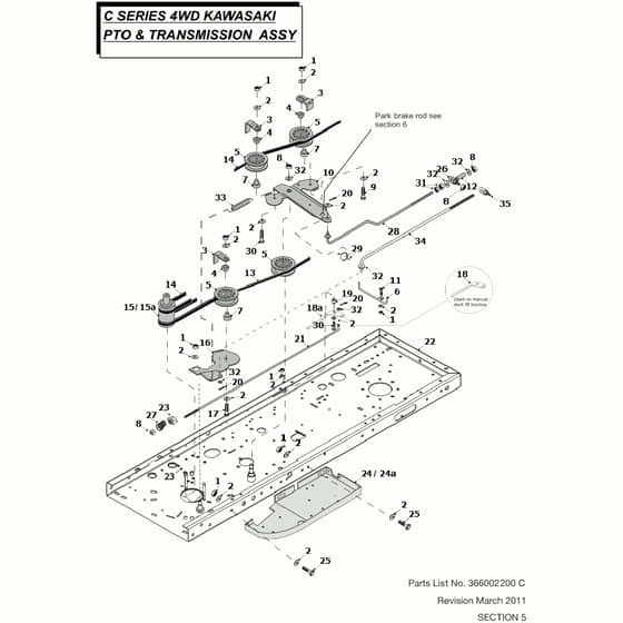 Countax C800 4Wd Kawasaki Engine - From 01-01-2011 To 01-12-2013 - 6 PTO Transmission