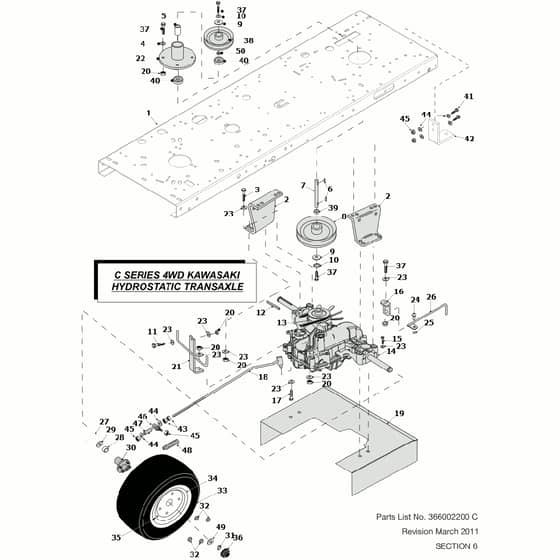 Countax C800 4Wd Kawasaki Engine - From 01-01-2011 To 01-12-2013 - 7 Hydrostatic Transaxle