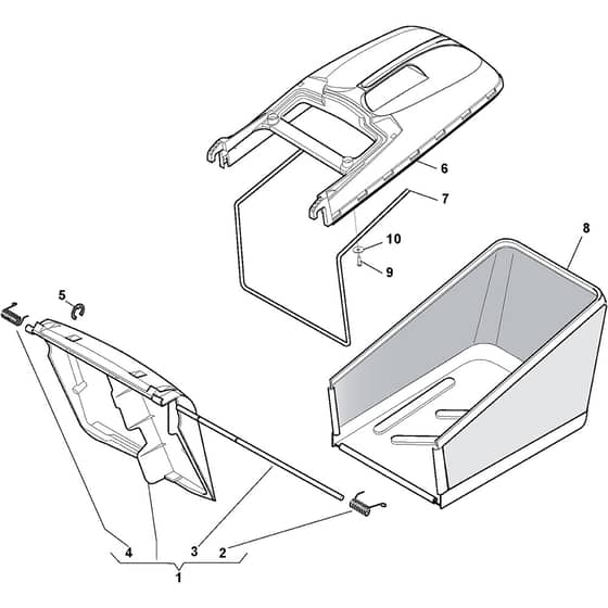 CA 534 TR M 55 - 2008 - 291537043/MB - Castel Garden Rotary Mower Grass Catcher Diagram