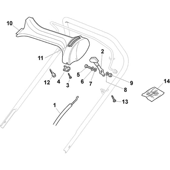 CA 534 W TR - 2007 - 291537043/T - Castel Garden Rotary Mower Dashboard Diagram