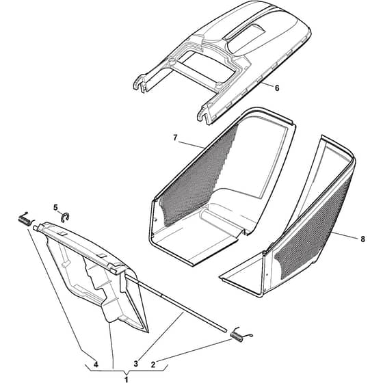 CA 534 W TR - 2007 - 291537048/MD - Castel Garden Rotary Mower Grass Catcher Diagram