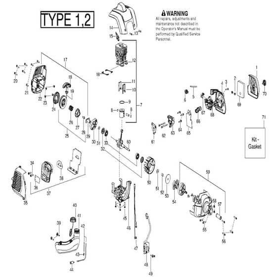 McCulloch CABRIO 433B - 952715746 - 2010-07 - Engine (2) Parts Diagram