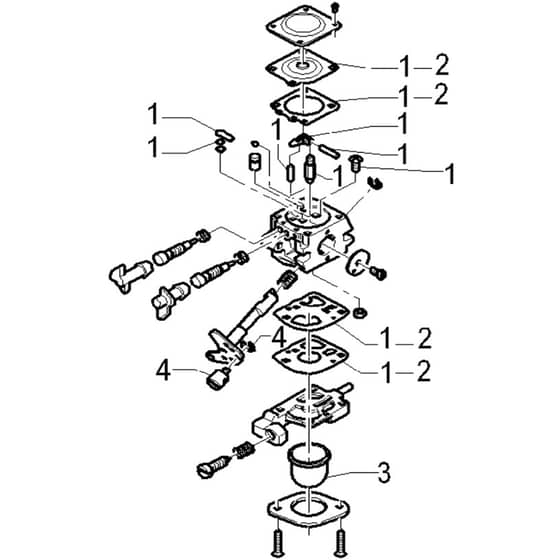 McCulloch CABRIO PLUS 257 B - 2007-01 - Carburettor (2) Parts Diagram