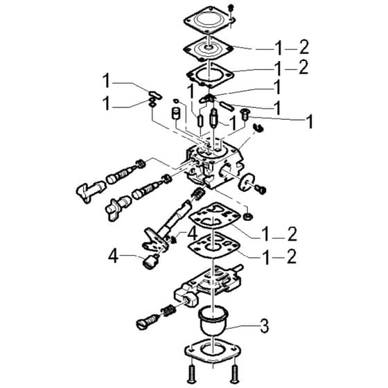 McCulloch CABRIO PLUS 297 L - 2007-01 - Carburettor (1) Parts Diagram