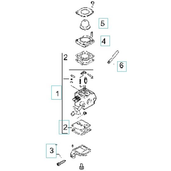 McCulloch CABRIO PLUS 347 B PREFIX 01 - 2007-01 - Carburettor (2) Parts Diagram