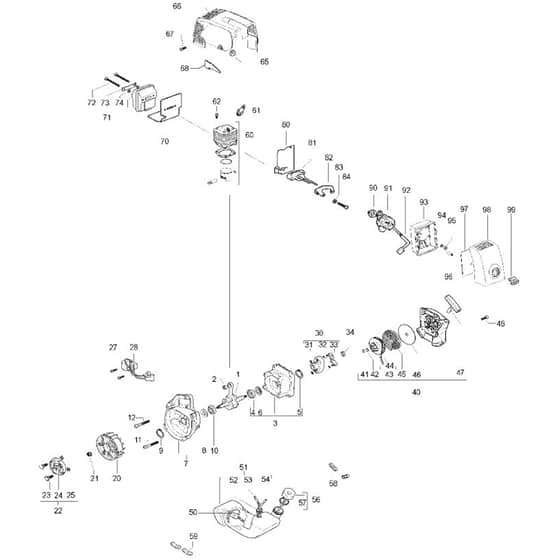 McCulloch CABRIO PLUS 347 L PREFIX 02 - 2007-01 - Engine Parts Diagram