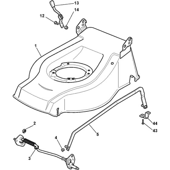 CAL 484 TR - 2005 - 291485898/TEL - Castel Garden Rotary Mower Deck and Height Adjusting Diagram