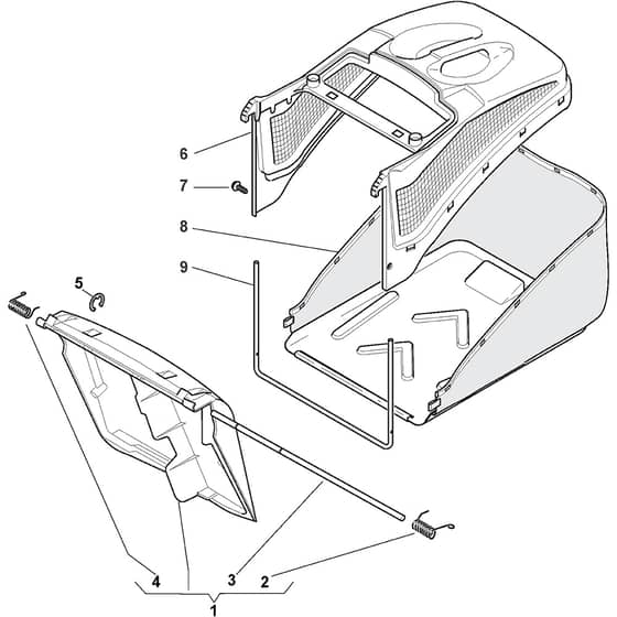 CAL 484 TR - 2007 - 291486023/TEL - Castel Garden Rotary Mower Grass Catcher Diagram