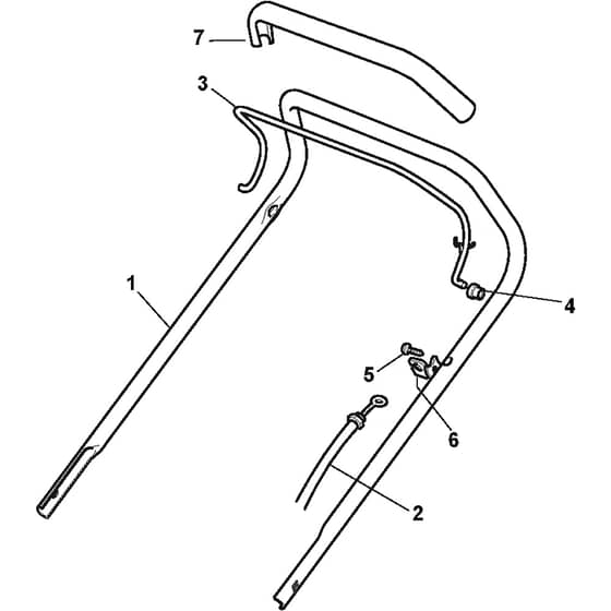 CASTEL PLUS - 2004 - 295504893/Y - Castel Garden Rotary Mower Handle Upper Part Diagram