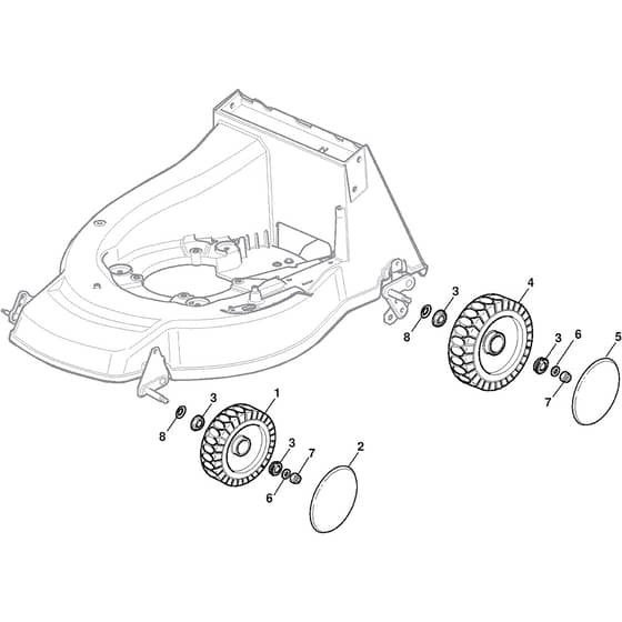 CASTEL PLUS - 2004 - 295504893/Y - Castel Garden Rotary Mower Wheels and Hub Caps Diagram