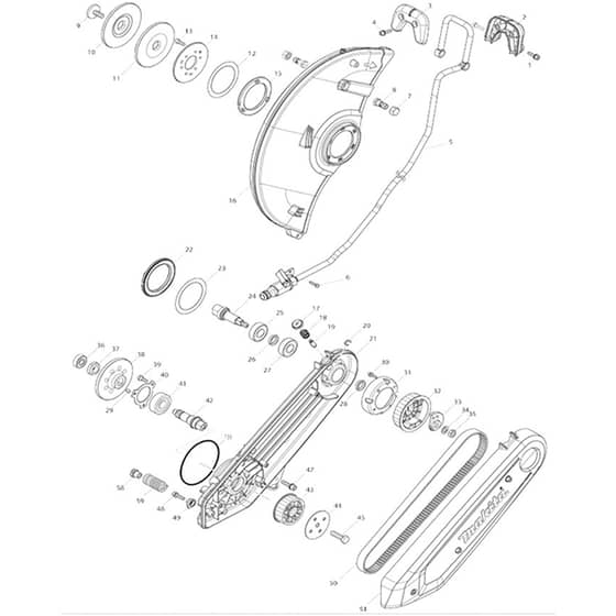 Makita CE001G - 355mm Cordless Power Cutter - Power Tool 01 Diagram