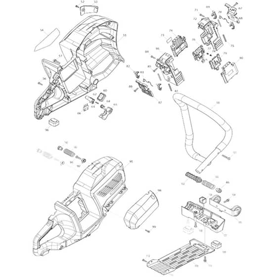Makita CE001G - 355mm Cordless Power Cutter - Power Tool 02 Diagram