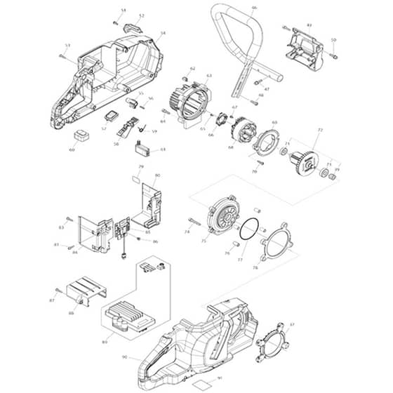 Makita CE003G - 230mm Cordless Power Cutter - Power Tool 02 Diagram