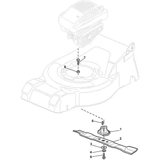 CG 414-B - 2004 - 293196026/03 - Castel Garden Rotary Mower Blade Diagram