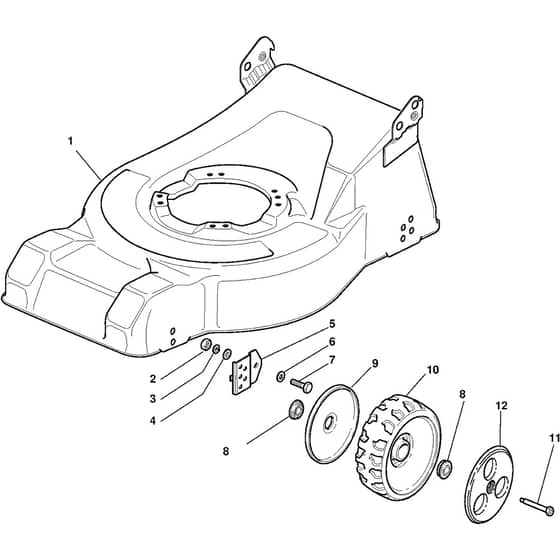 CG 414-T - 2004 - 293196016/0F3 - Castel Garden Rotary Mower Deck and Height Adjusting Diagram