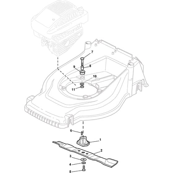 CG 434 - G - 2005 - 297430043/PL - Castel Garden Rotary Mower Blade Diagram