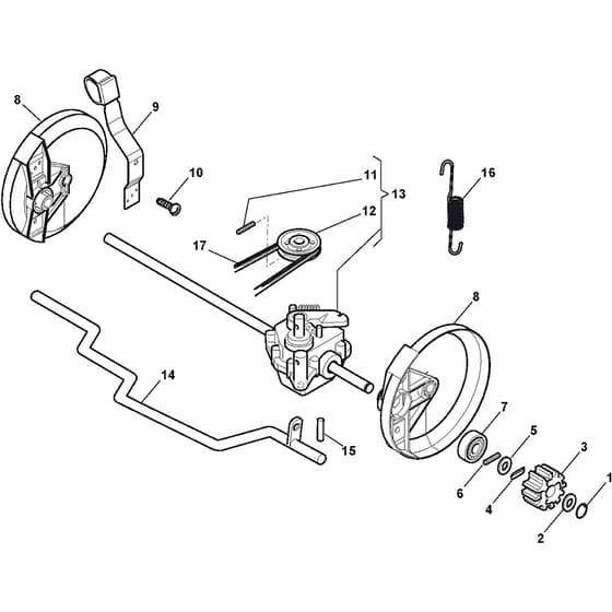 CG 434 TR - G - 2005 - 297431047/GI5 - Castel Garden Rotary Mower Transmission Diagram