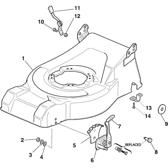 CG 464 TR-B - 2002 - 293616026/02 - Castel Garden Rotary Mower Deck and Height Adjusting Diagram