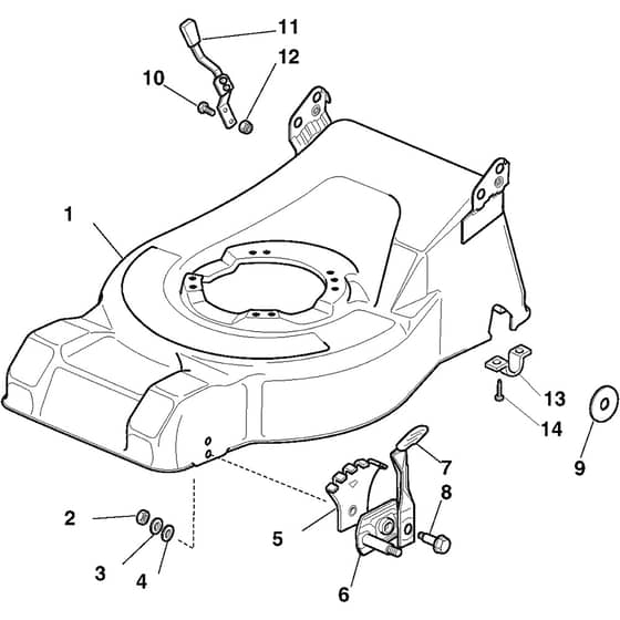 CG 464 TR-G - 2008 - 293616146/HEL - Castel Garden Rotary Mower Deck and Height Adjusting Diagram