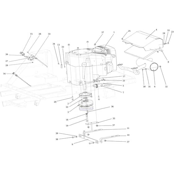 CHEYENNE 23 (B&S) - 2024 - Oleo-Mac Ride On Mower Engine Diagram