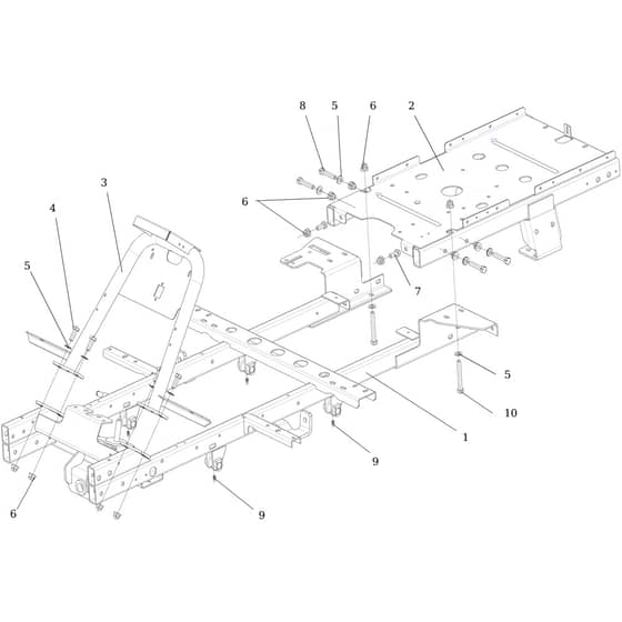 CHEYENNE 23 (B&S) - 2024 - Oleo-Mac Ride On Mower Frame 01 Diagram
