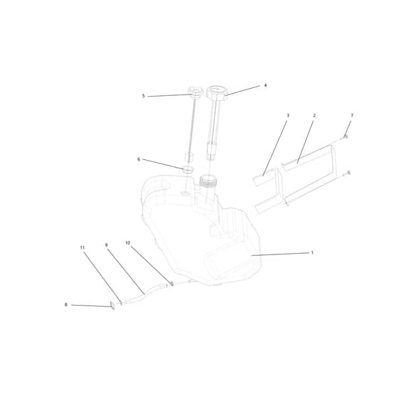 CHEYENNE 26 (KAWASAKI) - 2022 - Oleo-Mac Ride On Mower Tank Diagram
